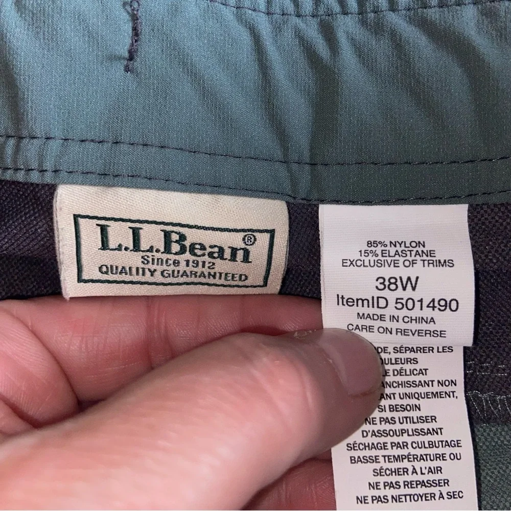 LL Bean Hybrid Shorts Mens 38 Swim Camping Fishing Hiking Outdoor Nylon Paddle